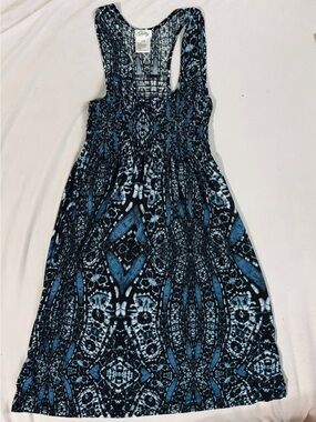 Vintage 2000s Guilty Blue & Black Patterned Summer Dress